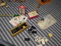More repro parlor and manufactured games on display.